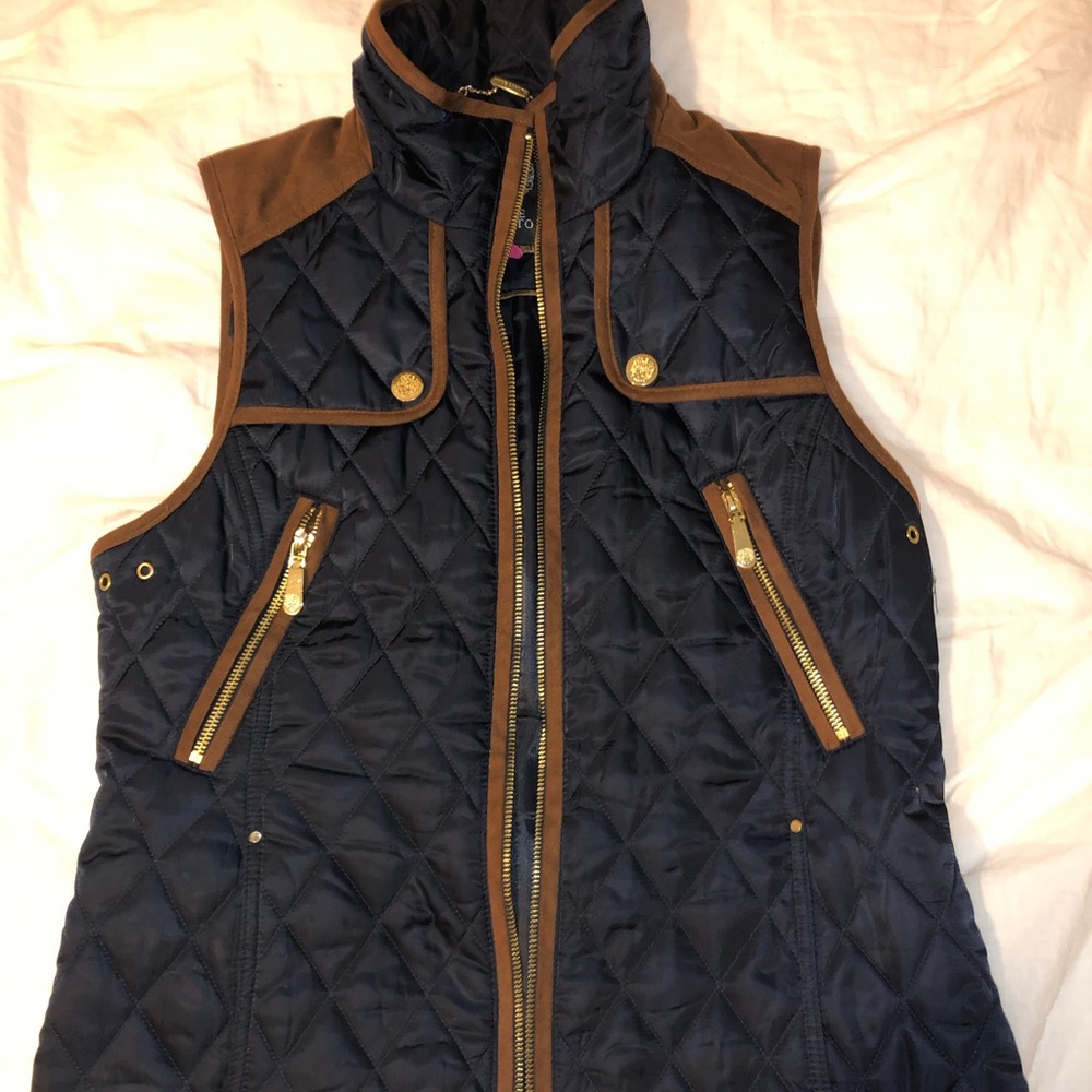 Navy blue riding vest